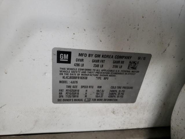 KL4CJBSB8FB182638 - 2015 BUICK ENCORE CONVENIENCE 白色 照片 13