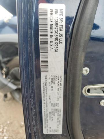 1C6RR7GG6NS122308 - 2022 RAM 1500 CLASS SLT 蓝色 照片 12