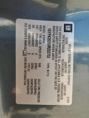 1GYFK26269R252752 - 2009 CADILLAC ESCALADE ESV LUXURY BLUE photo 13