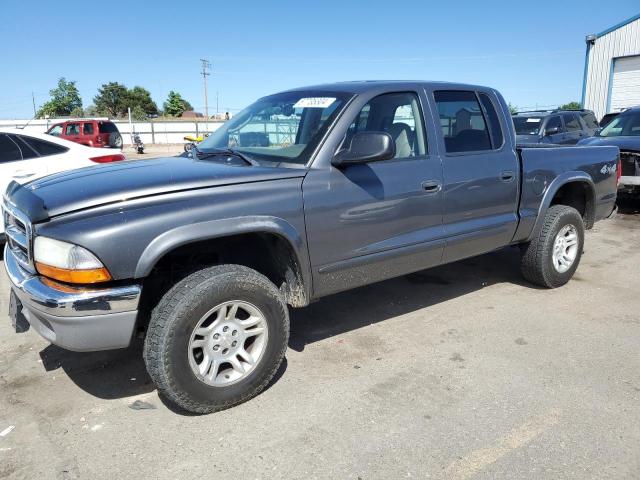 1D7HG48N94S502799 - 2004 DODGE DAKOTA QUAD SLT GRAY photo 1