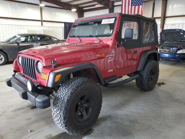 1J4FA49S1YP764360 - 2000 JEEP WRANGLER / SPORT MAROON photo 1