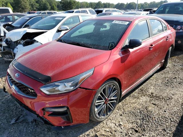 3KPF44AC7ME308441 - 2021 KIA FORTE GT RED photo 2