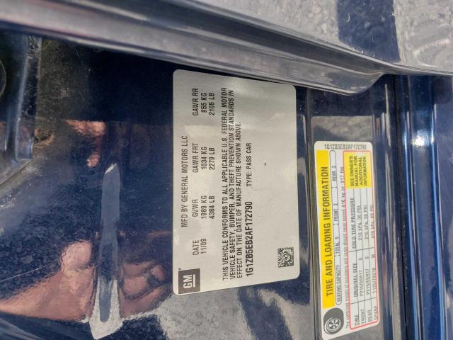 1G1ZB5EB2AF172790 - 2010 CHEVROLET MALIBU LS BLUE photo 10