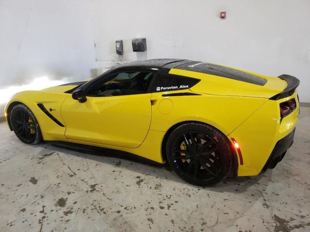 1G1YD2D76K5100354 - 2019 CHEVROLET CORVETTE STINGRAY 2LT YELLOW photo 2