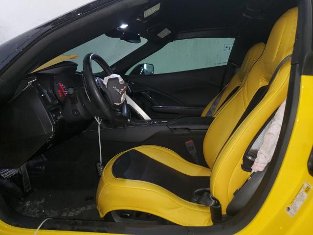 1G1YD2D76K5100354 - 2019 CHEVROLET CORVETTE STINGRAY 2LT YELLOW photo 7