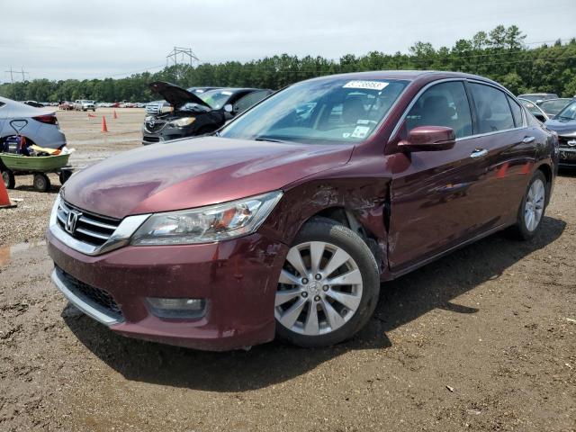 1HGCR3F91EA000571 - 2014 HONDA ACCORD TOURING BURGUNDY photo 1