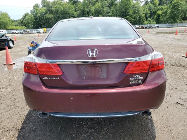 1HGCR3F91EA000571 - 2014 HONDA ACCORD TOURING BURGUNDY photo 6