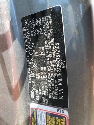 KNDJN2A29K7672103 - 2019 KIA SOUL GRAY photo 13