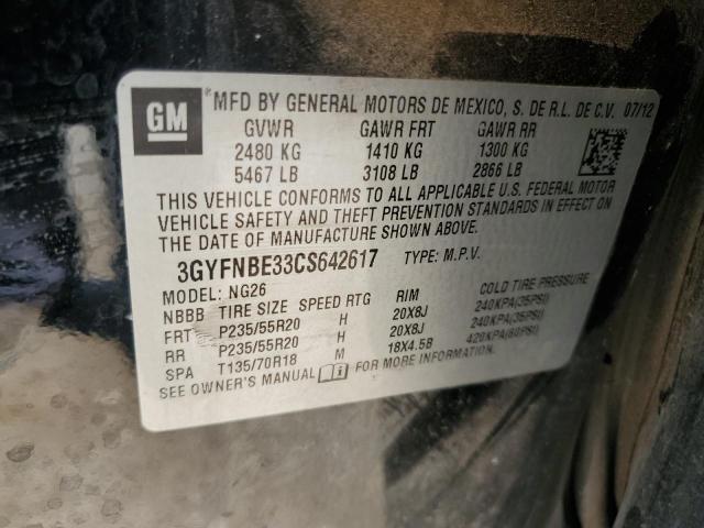 3GYFNBE33CS642617 - 2012 CADILLAC SRX PERFORMANCE COLLECTION Қара фото 13