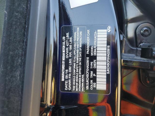 SJKCH5CPXHA025616 - 2017 INFINITI QX30 BASE BLACK photo 13