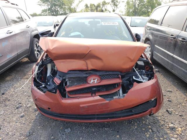 KMHCM36C69U115613 - 2009 HYUNDAI ACCENT GS ORANGE photo 5