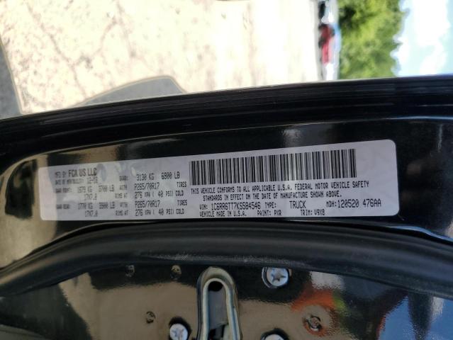 1C6RR6TT7KS584546 - 2019 RAM 1500 CLASS SLT 黑色 照片 12