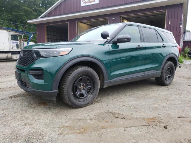 1FM5K8AB3NGA91774 - 2022 FORD EXPLORER POLICE INTERCEPTOR GREEN photo 1