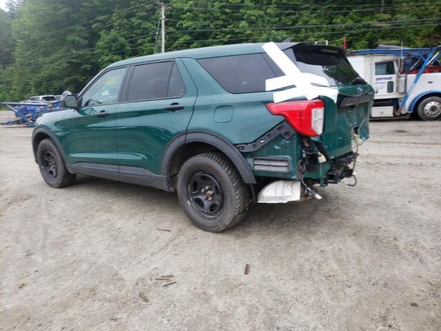 1FM5K8AB3NGA91774 - 2022 FORD EXPLORER POLICE INTERCEPTOR GREEN photo 2