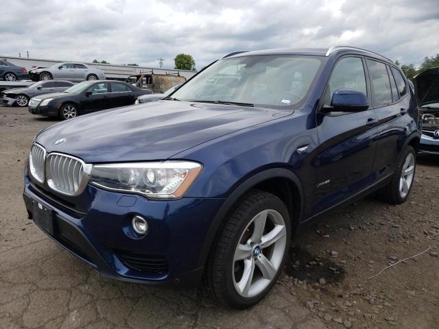 5UXWX9C35H0W78396 - 2017 BMW X3 XDRIVE28I BLUE photo 1