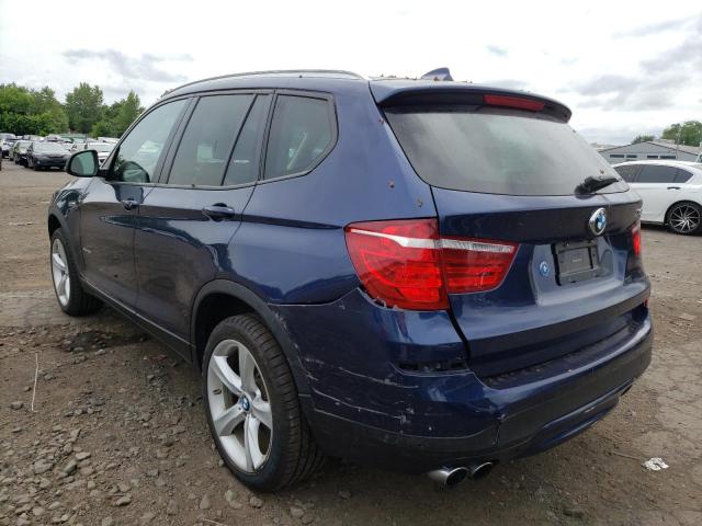 5UXWX9C35H0W78396 - 2017 BMW X3 XDRIVE28I BLUE photo 2