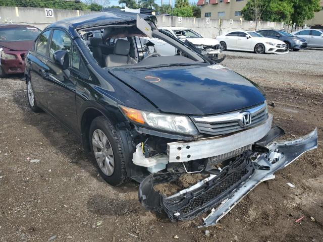 2HGFB2F50CH609934 - 2012 HONDA CIVIC LX BLACK photo 1