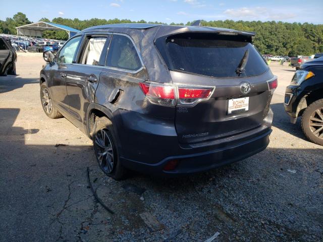 5TDKKRFH1GS143227 - 2016 TOYOTA HIGHLANDER XLE ნაცრისფერი ფოტო 3