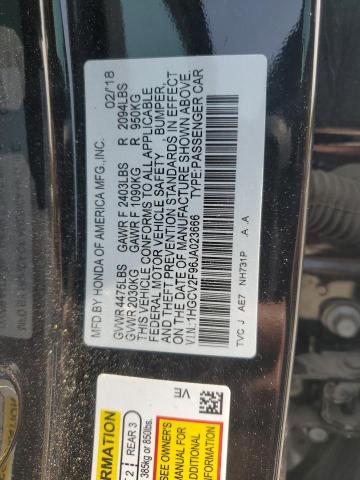 1HGCV2F96JA023666 - 2018 HONDA ACCORD TOURING Negro foto 13