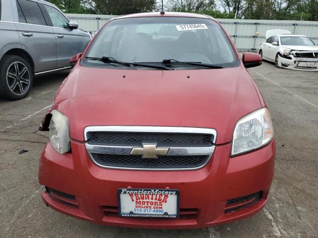 KL1TD56E49B341296 - 2009 CHEVROLET AVEO LS Qırmızı foto 5
