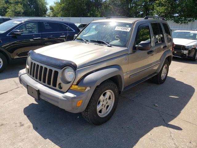 1J4GL48K05W615701 - 2005 JEEP LIBERTY SPORT Qəhvəyi foto 2