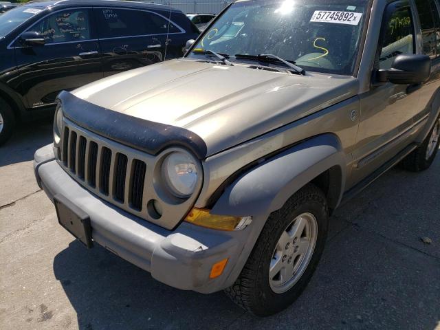 1J4GL48K05W615701 - 2005 JEEP LIBERTY SPORT Qəhvəyi foto 9
