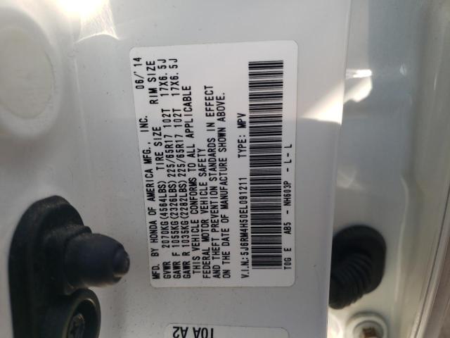 5J6RM4H50EL091211 - 2014 HONDA CR-V EX WHITE photo 13