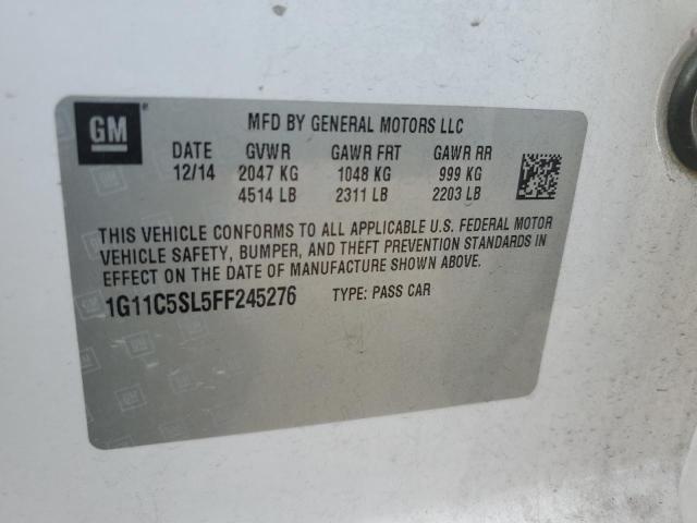 1G11C5SL5FF245276 - 2015 CHEVROLET MALIBU 1LT WHITE photo 12