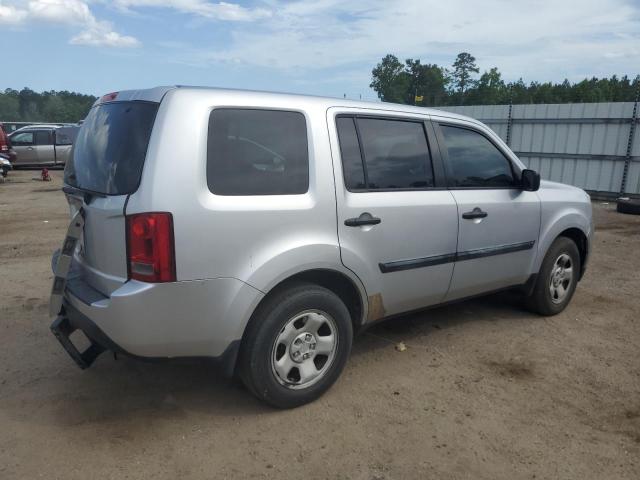 5FNYF3H2XCB035417 - 2012 HONDA PILOT LX SILVER photo 3