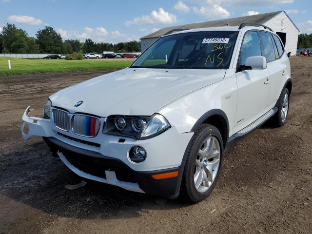 WBXPC93469WJ27776 - 2009 BMW X3 XDRIVE30I WHITE photo 2