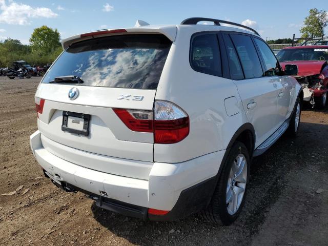 WBXPC93469WJ27776 - 2009 BMW X3 XDRIVE30I WHITE photo 4