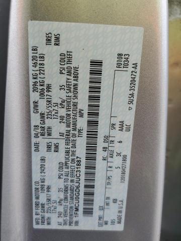 1FMCU0GD6JUC31887 - 2018 FORD ESCAPE SE SILVER photo 13