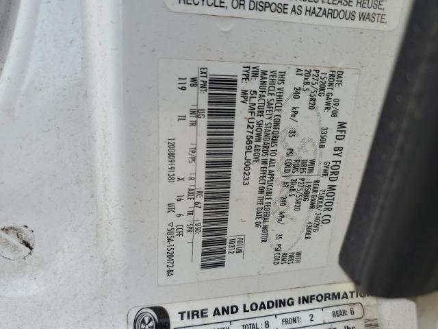 5LMFU27569LJ00233 - 2009 LINCOLN NAVIGATOR თეთრი ფოტო 13