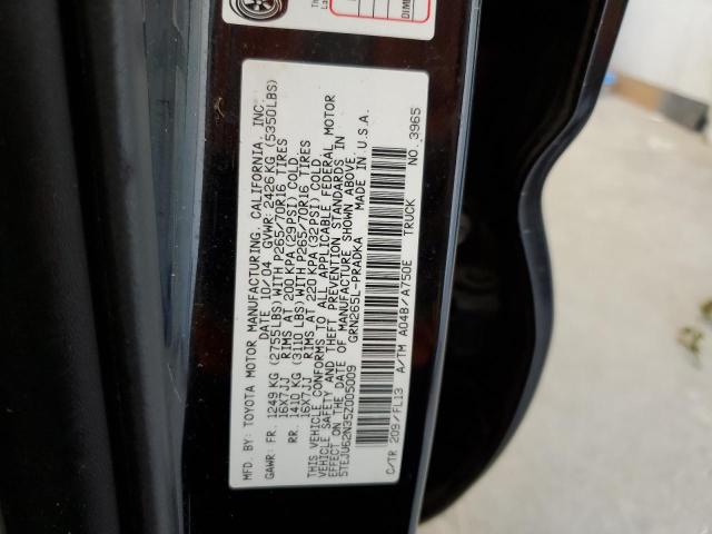 5TEJU62N35Z005009 - 2005 TOYOTA TACOMA DOUBLE CAB PRERUNNER BLACK photo 13