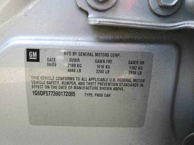 1G6DF577390172085 - 2009 CADILLAC CTS SILVER photo 12