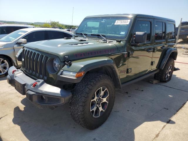 1C4HJXFN2MW733424 - 2021 JEEP WRANGLER RUBICON GREEN photo 1