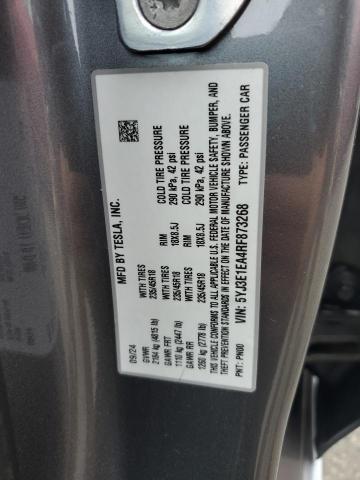 5YJ3E1EA4RF873268 - 2024 TESLA MODEL 3 Сұр фото 12