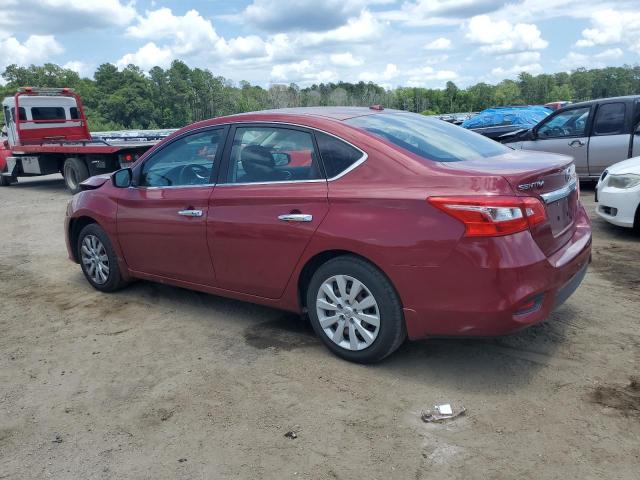 3N1AB7AP7HY380607 - 2017 NISSAN SENTRA S RED photo 2