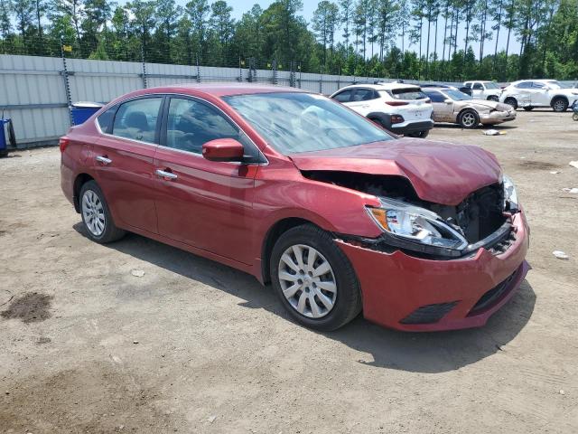 3N1AB7AP7HY380607 - 2017 NISSAN SENTRA S RED photo 4