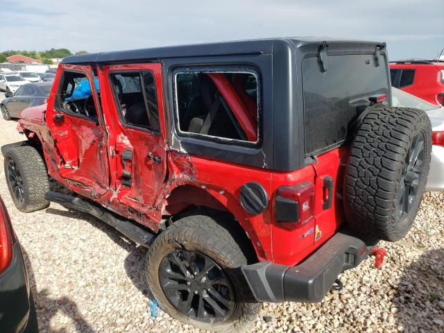 1C4JJXP65MW802910 - 2021 JEEP WRANGLER U SAHARA 4XE RED photo 2