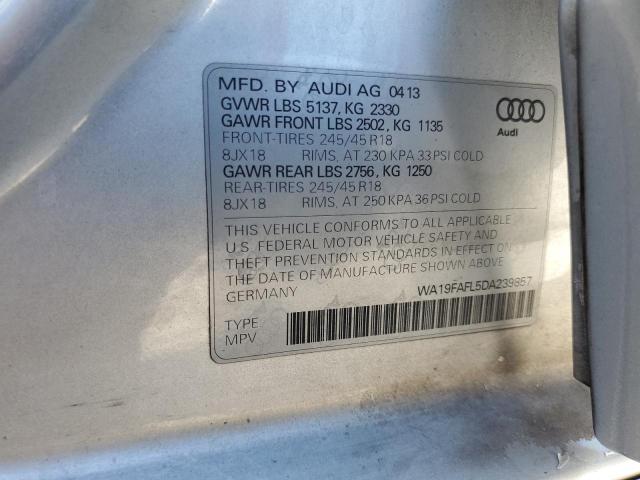 WA19FAFL5DA239857 - 2013 AUDI A4 ALLROAD PREMIUM SILVER photo 12