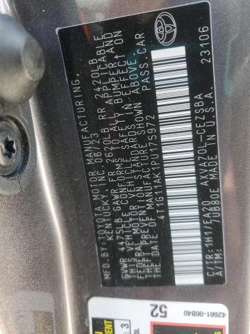 4T1G11AK1PU175972 - 2023 TOYOTA CAMRY SE NIGHT SHADE GRAY photo 13