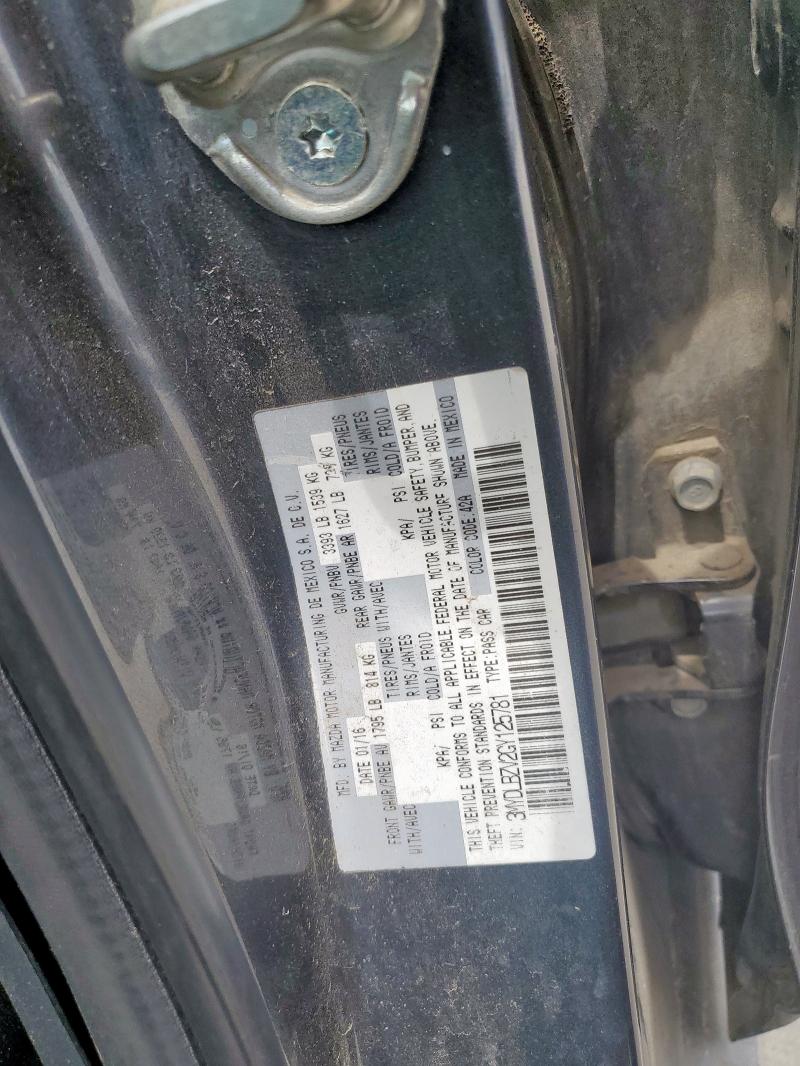 3MYDLBZV2GY125781 - 2016 TOYOTA SCION IA GRAY photo 12