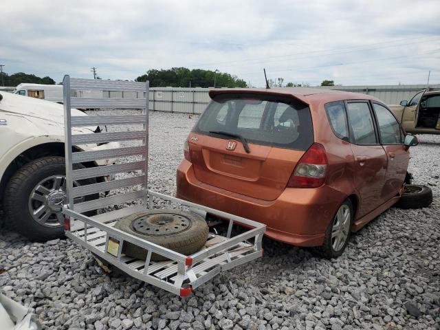 JHMGD38637S033813 - 2007 HONDA FIT S ORANGE photo 3