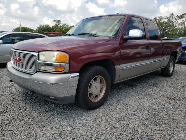 2GTEC19T021131145 - 2002 GMC NEW SIERRA C1500 BURGUNDY photo 1