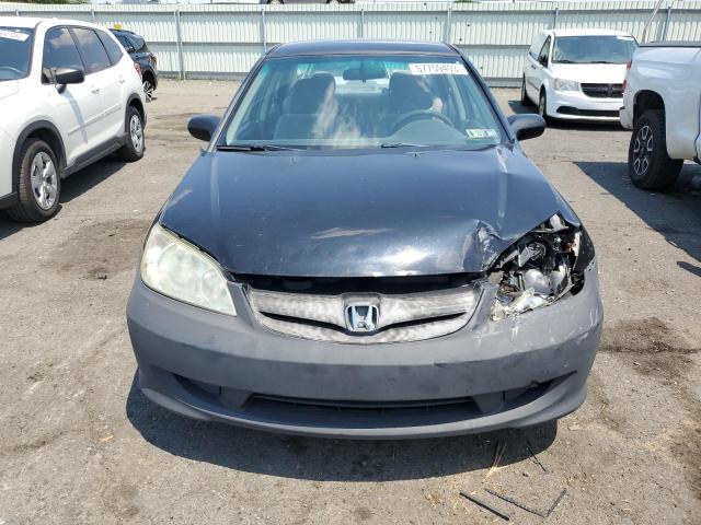 2HGES16345H604615 - 2005 HONDA CIVIC DX VP შავი ფოტო 5