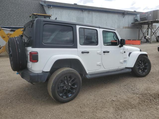 1C4JJXP69NW170236 - 2022 JEEP WRANGLER U SAHARA 4XE WHITE photo 3