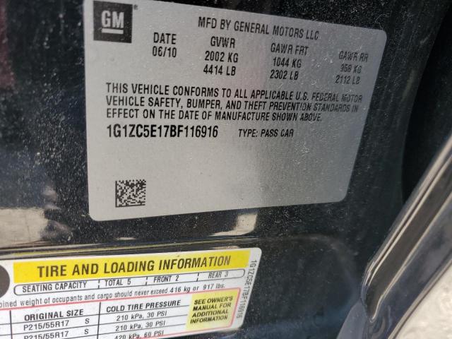 1G1ZC5E17BF116916 - 2011 CHEVROLET MALIBU 1LT BLACK photo 12