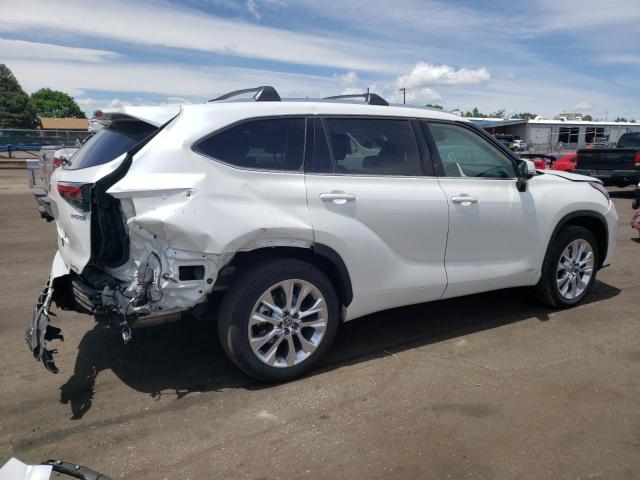 5TDXBRCH4PS125749 - 2023 TOYOTA HIGHLANDER HYBRID LIMITED WHITE photo 3