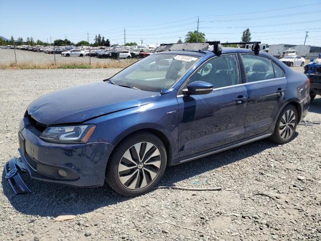 3VW637AJ4EM332235 - 2014 VOLKSWAGEN JETTA HYBRID BLUE photo 1